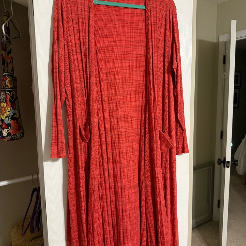 LuLaRoe Vibrant Red Women's Cardigan